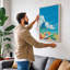 Colorful Beach Day Coastal - Wrapped Canvas-1858678233-1858678239