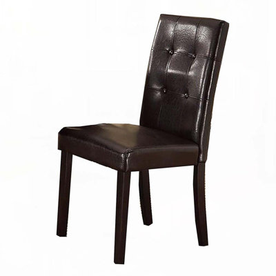 Ensemble de chaises de salle à manger rembourrées en similicuir avec 4 pieds, dossier capitonné