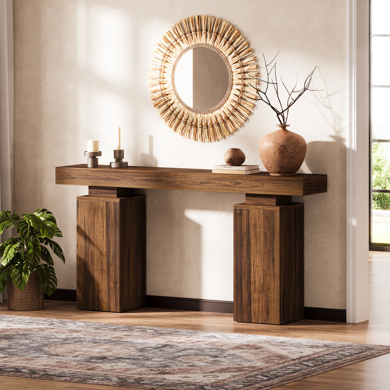 Console de 63 pouces, Brun rustique