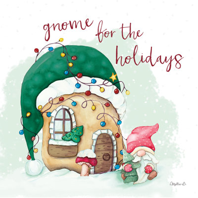Gnome pour les vacances sur toile par Mollie B.