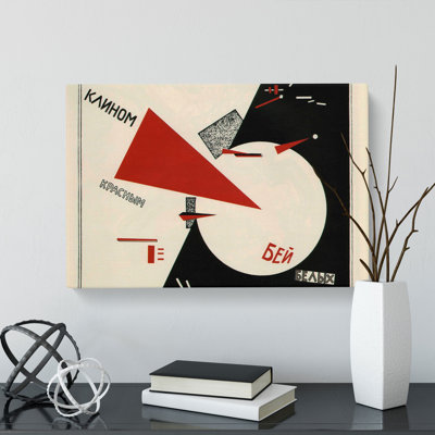 Beat The Whites With The Red by El Lissitzky - Wrapped Canvas Print