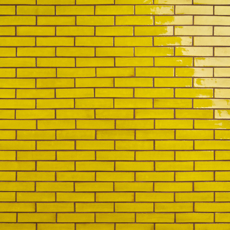 Carreau de plancher et de métro en métal 2 po x 8 po Orion, Jaune