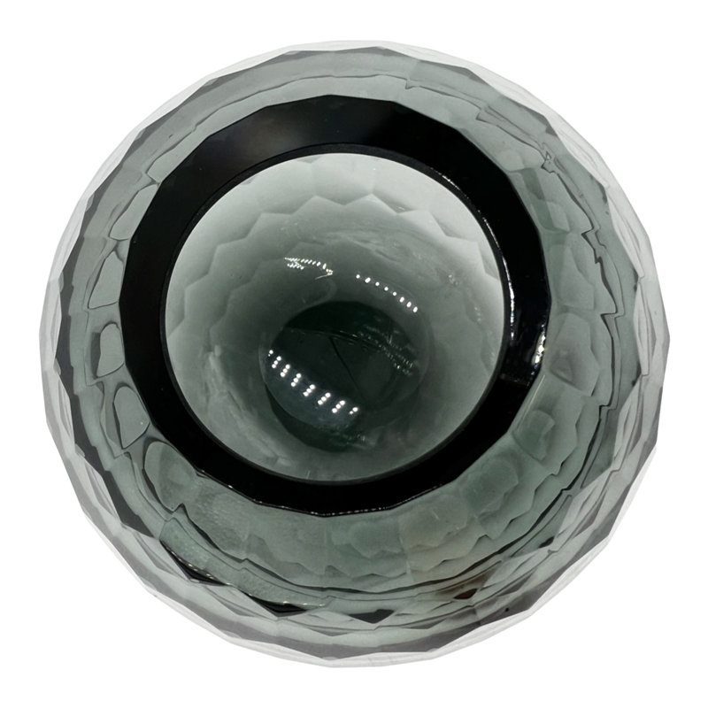 Affer Handmade Glass Table Vase, Gray