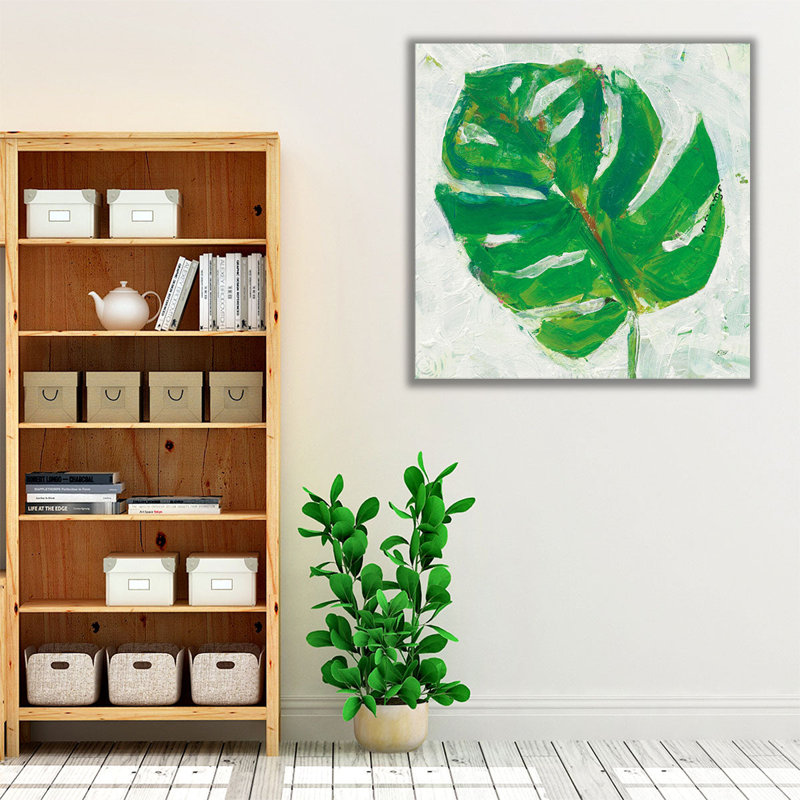 «Single Leaf Play II», reproduction d'art sur toile, H 12 po x l 12 po