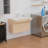 32" Wall-Mounted ADA Single Bathroom Vanity with Resin Sink and Side Handles, Light Oak-151039174