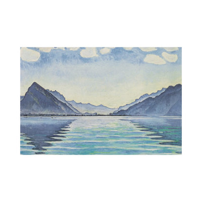 Lake Thun With Symmetrical Reflection - 1905 1 Piece Wall Art on Canvas