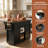 Mediun Kitchen Island With With Drop Leaf And 3 Drawers-980360516