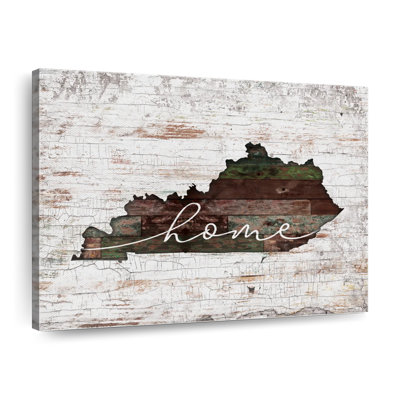 Kentucky Home Map sur impression sur toile
