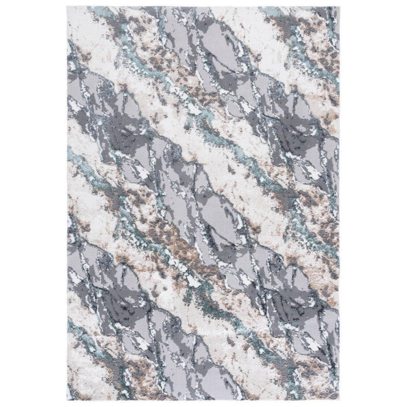 Joonyoung 100 Performance Abstract Rug, Rectangle 5'2" x 7'