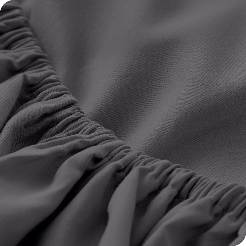 Microfiber Fitted Sheet, Forged Iron Gray, Full Fitted Sheet