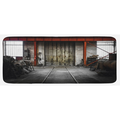 Industrial Solid Color Polyester Kitchen Mat