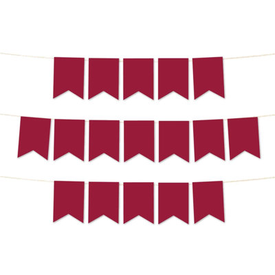 Bannière Koyal Wholesale, bourgogne bordeaux, 24 pièces, 12 pi