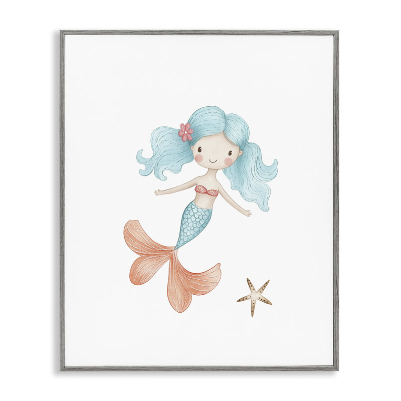 «Mermaid's Adventure with Starfish», estampe numérique, design par Christine Simpson Art, H 14 po x l 11 po