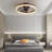 20" Brown Ceiling Fan With LED Light