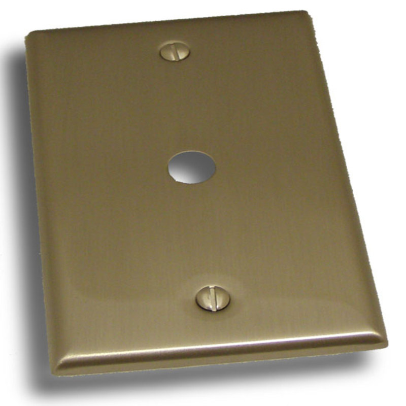 Plaque murale coaxiale à 1 bande, Nickel satiné