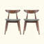 Ensemble de 2 chaises de salle à manger rétro en bois d'hévéa avec dossier ergonomique et coussins moelleux certifiés TSCA-348685253-348685252