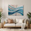 Art mural horizontal rayé bleu glacier-394057312