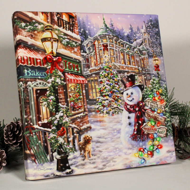 Christmas Lane Pizazz Print with Dazzling Crystals