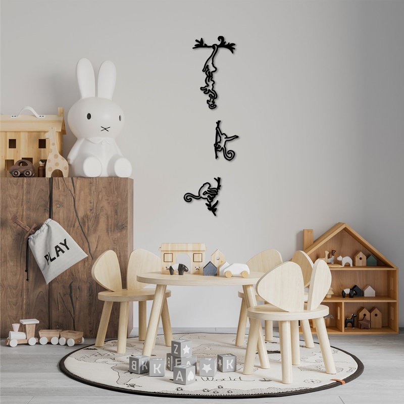 Elegant Black Decorative Metal Wall Accessory Set (3 Pieces) | 100% Metal, Thickness: 0.04 inches | Sizes: 6.7 x 11.0 inches, 9.1 x 20.1 inches, 9.1 x 9.4 inches | Perfect for Modern Home Décor & Stylish Wall Art
