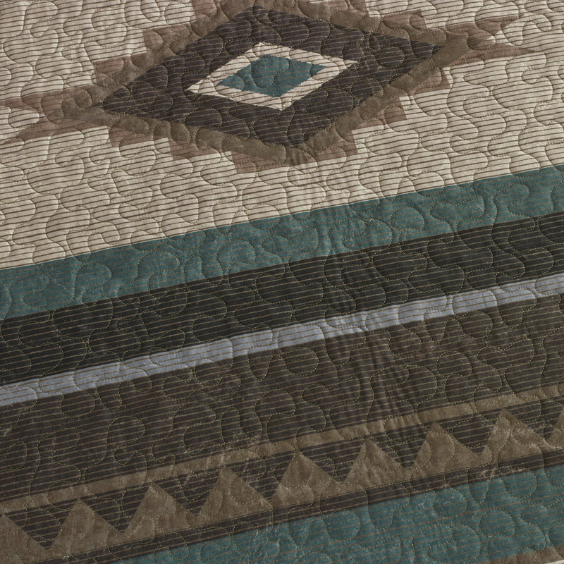 Donna Sharp Sierra Vista 3PC Southwest King Quilt Set, King Quit + 2 Shams