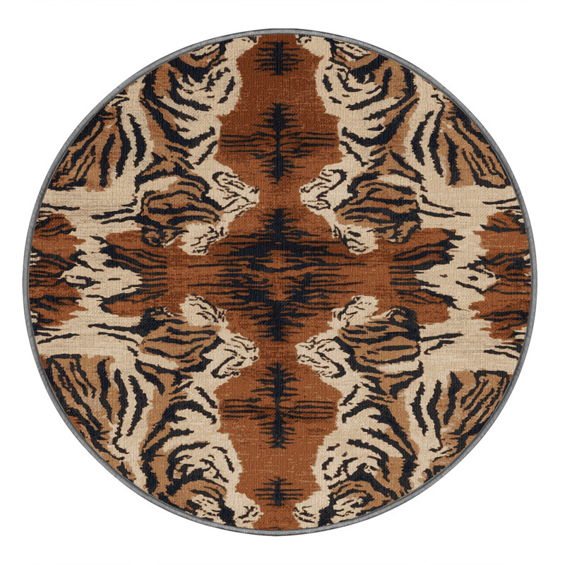 Tapis lavable Tigers Big Cats, Rond 3 pi