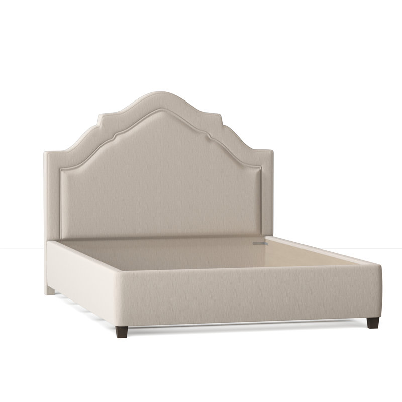 Sheila Upholstered Bed, Queen, Bella Ocean Performance Velvet, Brown Mahogany