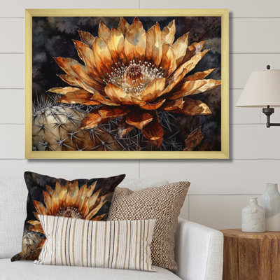 Art sur toile de cactus brun Rozia