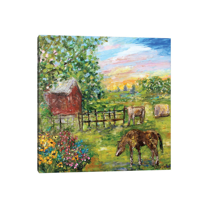 A Day On The Farm by Karen Tarlton - Wrapped Canvas Gallery-Wrapped Canvas Giclée, 66.04 cm H x 66.04 cm W x 1.91 cm D