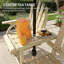 Banc de jardin en bois à haut dossier et banc de patio 2 places