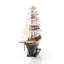 Sculpture de table Lamartine en bois brun et métal 17 po