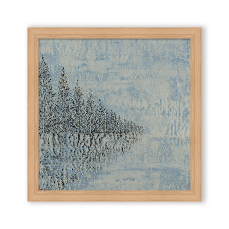 Nature Inspired "Frozen Serenity" Canvas Wall Art By , 30" H x 30" W, Framed Canvas, Gold