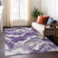Tapis intérieur / extérieur en polyester tissé à la machine à motif abstrait mâle Mauve-95997926