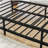 Twin Size Daybed Metal Frame with Trundle Set, Twin Day Bed Sofa, Daybed and Roll Sofa Bed for Guest Room, Bedroom, Living Room, Victorian Style, Black