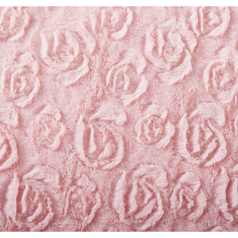 Floral Faux Fur Reversible Pillow Cover, 18" x 18"