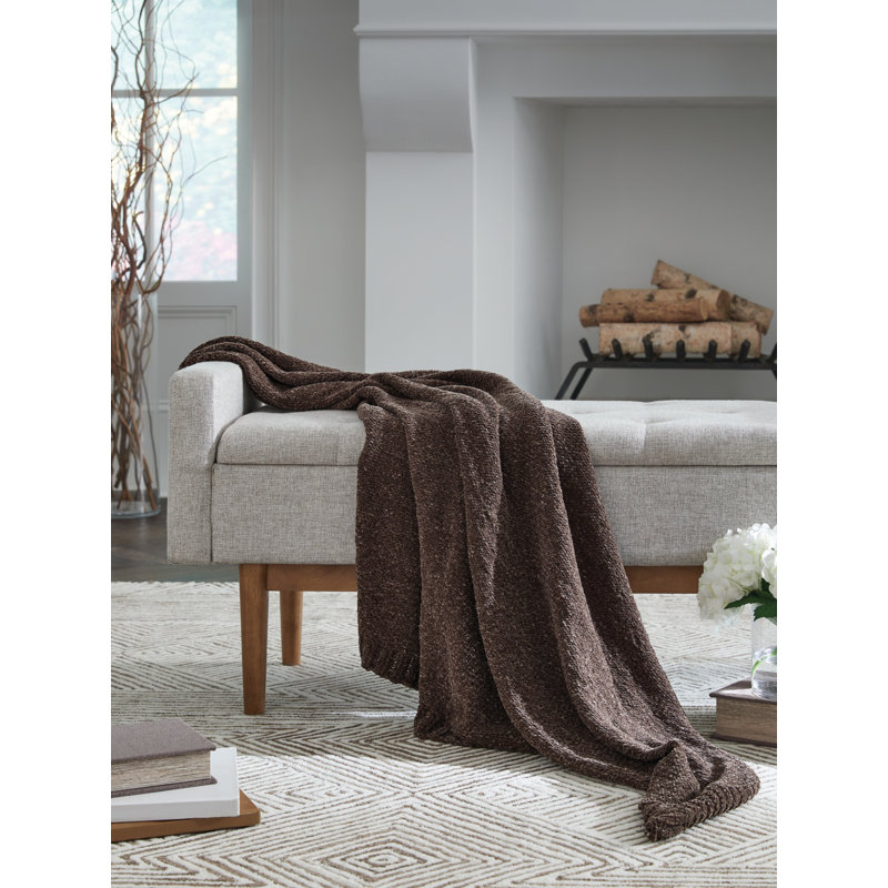 Anawood Throw, Dark Brown