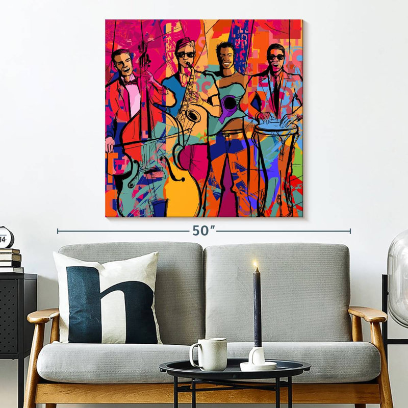 Abarca Jazz Quartet, 33" H x 33" W