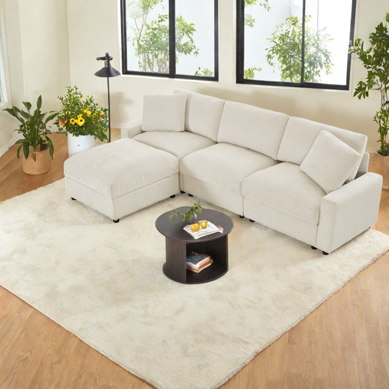 Modulaires spacieux et modulaires avec rangement, conception moderne en polyester