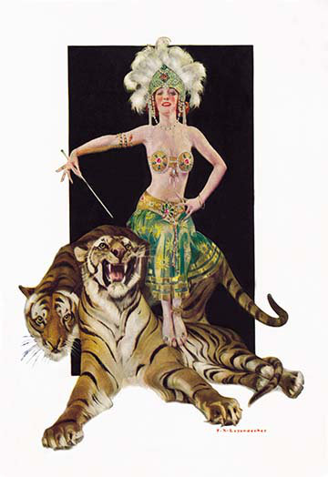 « relativity » par f.x. leyendecker rétro, H 66 po x l 44 po x P 1,5 po