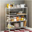 Étagère de rangement polyvalente en métal, étagère en fil métallique réglable à 4 niveaux robustes - étagères de rangement robustes, étagère de rangement robuste et pratique pour la salle de lavage, la salle de bain, la cuisine et les petits espaces-1269563537