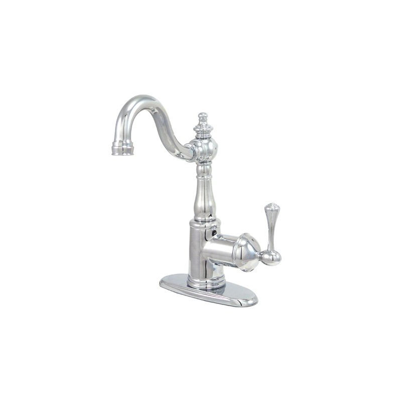 Single hole Single Handle Bathroom Faucet with Drain Assembly, Polished Chrome