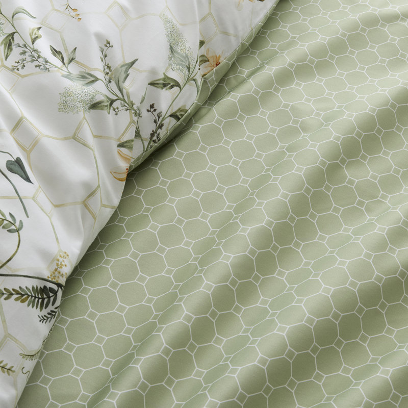 Floral Trellis Cotton Floral Duvet Cover Set, Double Bed (200 x 200 cm)