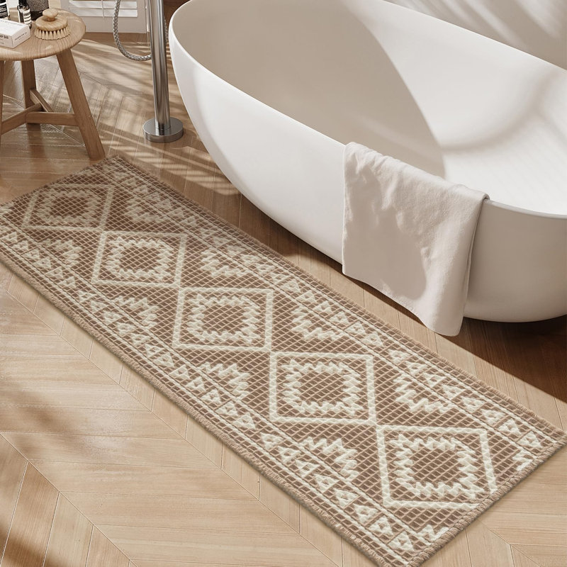 Tapis de salle de bain gaufré 24 po x 72 po Waffle