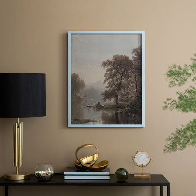 «Vintage Landscape XXXVI», reproduction encadrée - bois massif