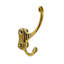 Polished Unlacquered Brass "Double" Wall Hook