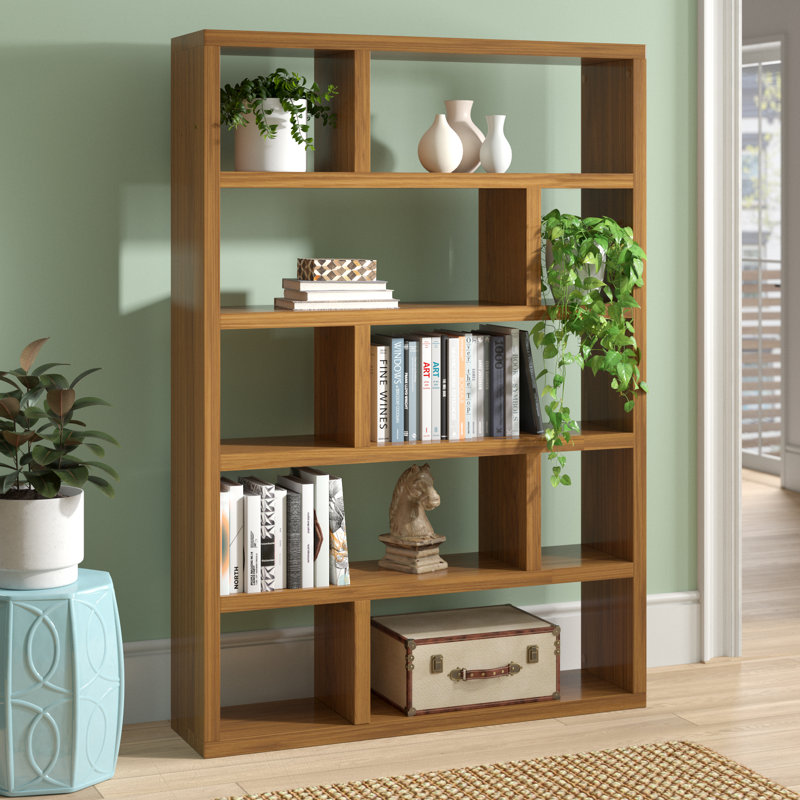 Jago 173 cm H x 120 cm W Geometric Bookcase, Mukali