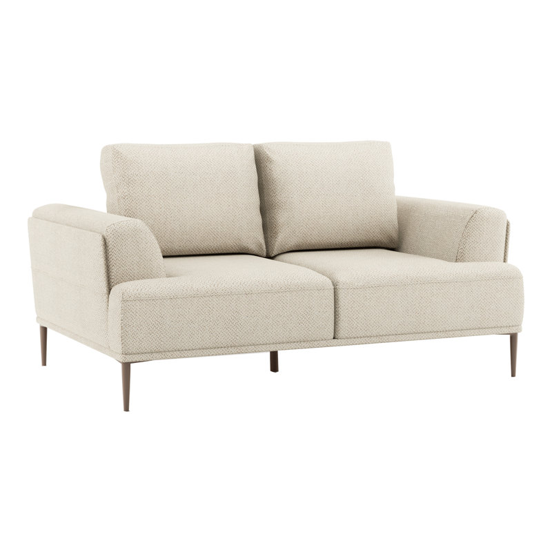 Causeuse rembourrée Kertu, Beige clair