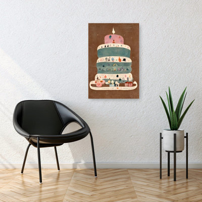Whimsical Layers Abstract Retro Surreal Wall Art Print