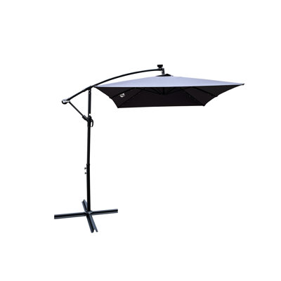 26 parasols de patio à DEL à énergie solaire de 2 x 3 m - résistants aux intempéries, pour piscine, terrasse et jardin