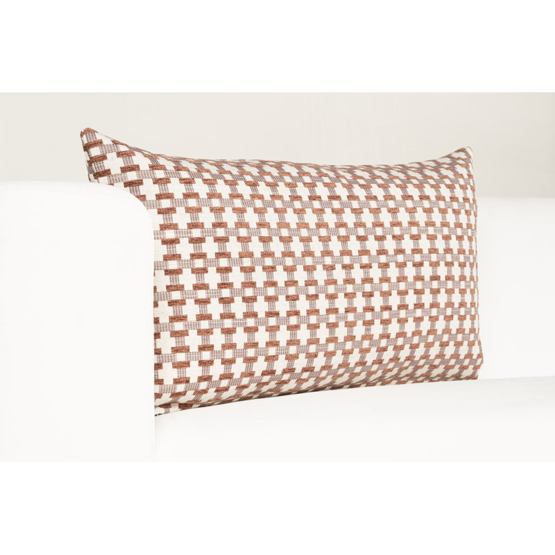Birch Lane Stride Throw Pillow Lumbar, Purple Geometric, Polyester