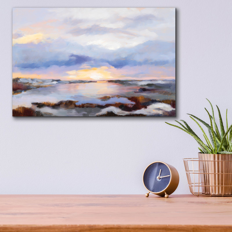 «High Hour Dunes» par Odile, art mural en verre Highland Dunes, H 12 po x l 16 po x P 0,13 po